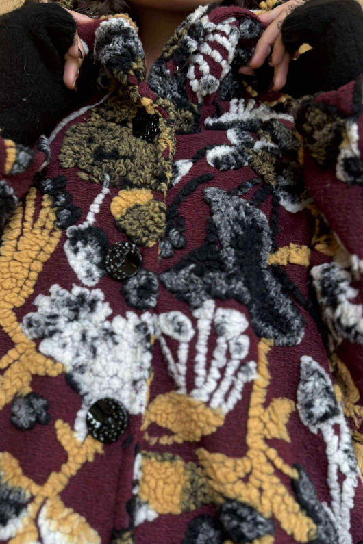 Tivoli Boucle Jacket Burgundy